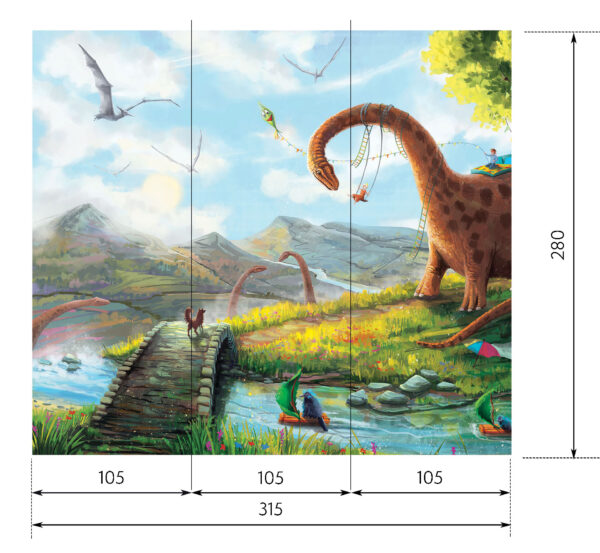 huśtozaur - wymiary