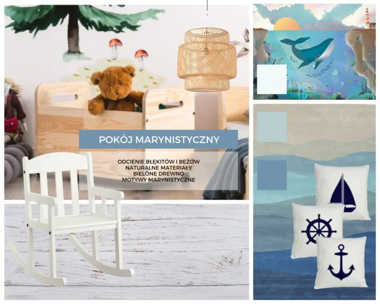 moodboard -pokój marynistyczny