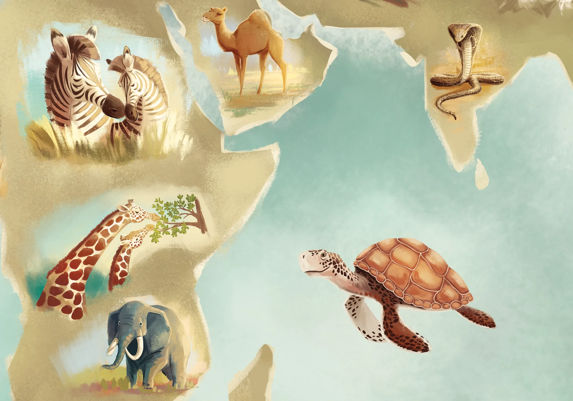 mapa świata - fragment