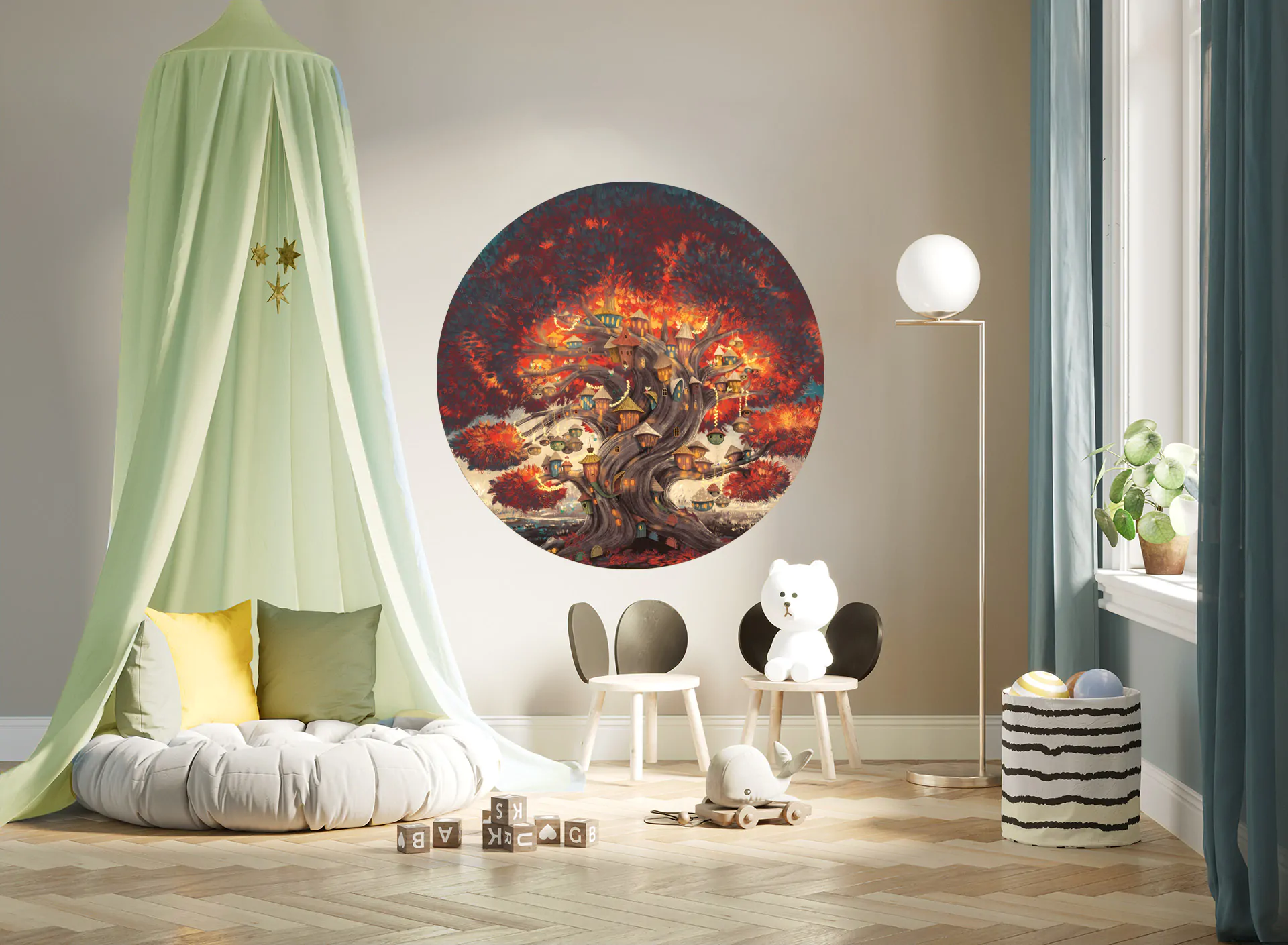 naklejka DrzeWOW (czerwona) - wizualizacja