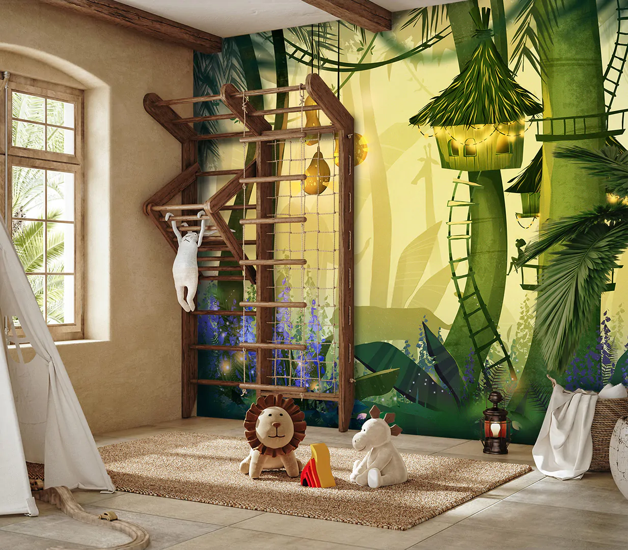 sekretny azyl wariant niebieskie kwiaty - wizualizacja