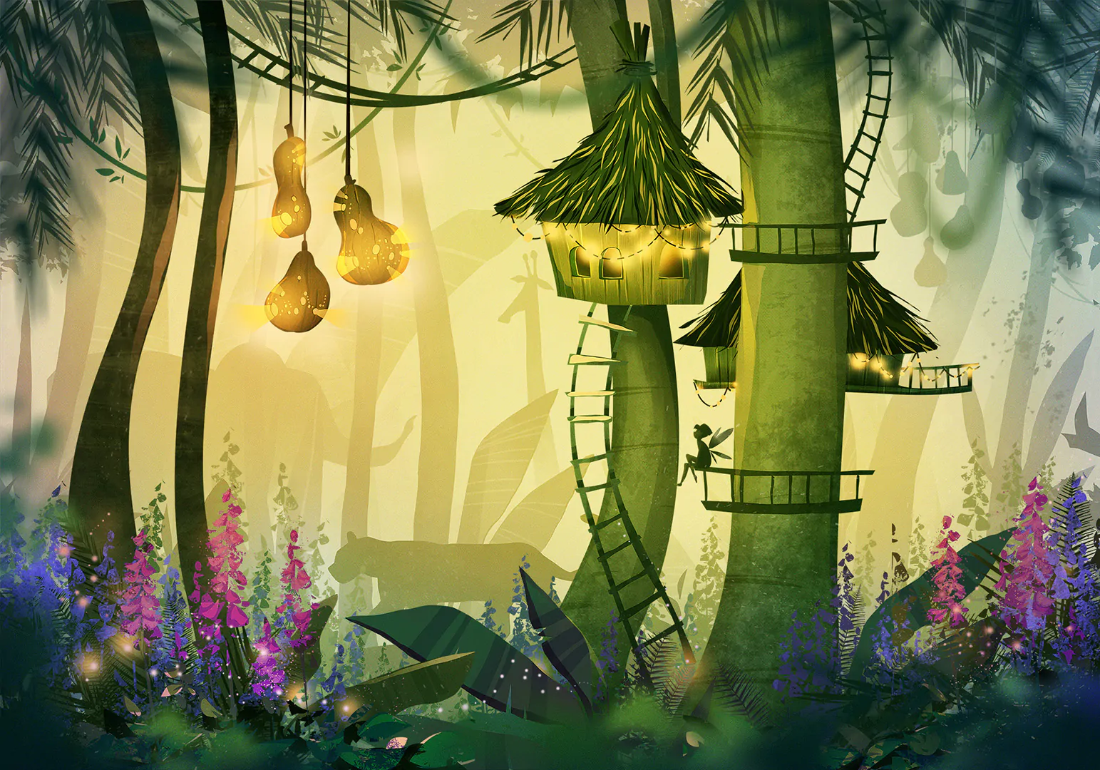 sekretny azyl wariant różowe kwiaty