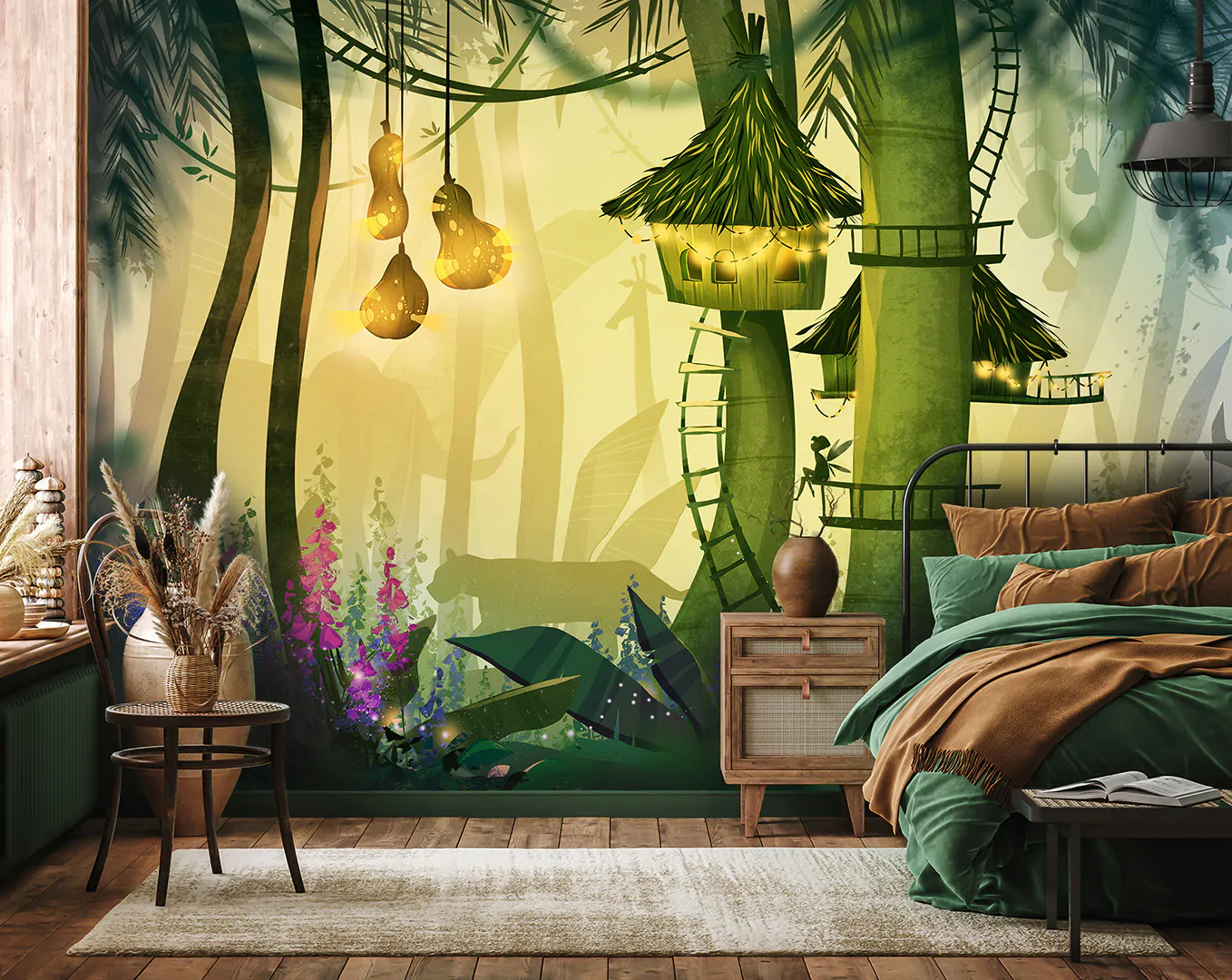 sekretny azyl wariant różowe kwiaty - wizualizacja