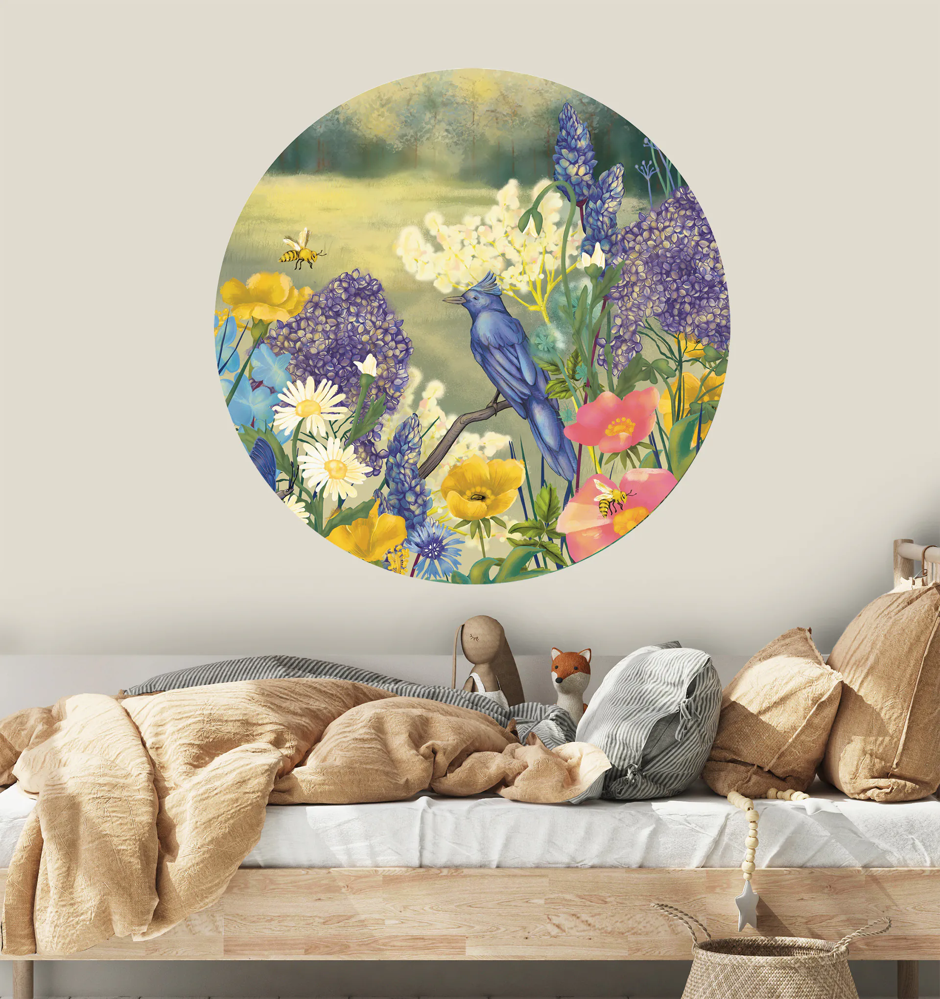 naklejka ścienna w kwiaty - wizualizacja